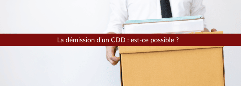 la démission d'un CDD