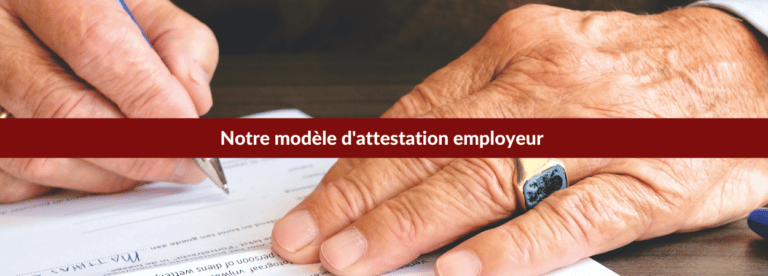 modèle attestation employeur