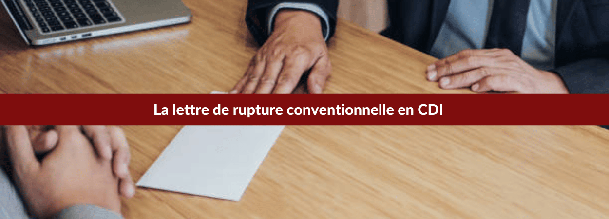 lettre rupture conventionnelle cdi