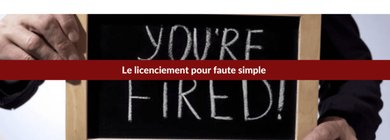 licenciement pour faute simple