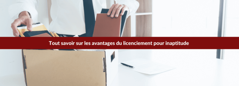 avantages licenciement pour inaptitude