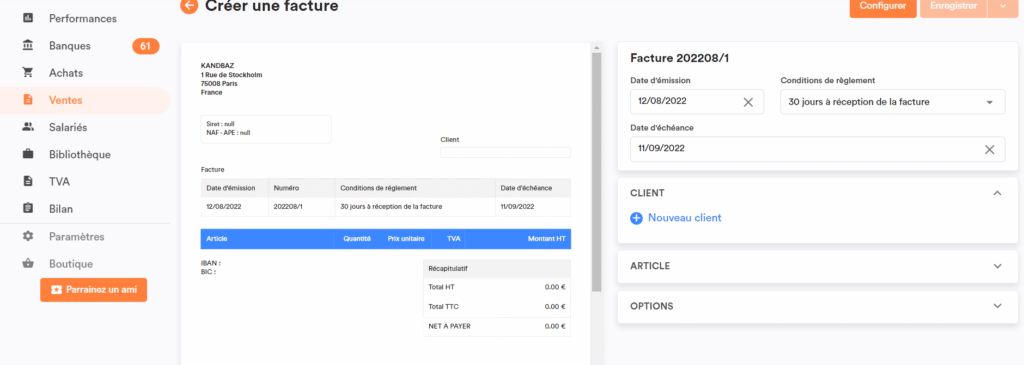 test et avis logiciel de comptabilité Kandbaz