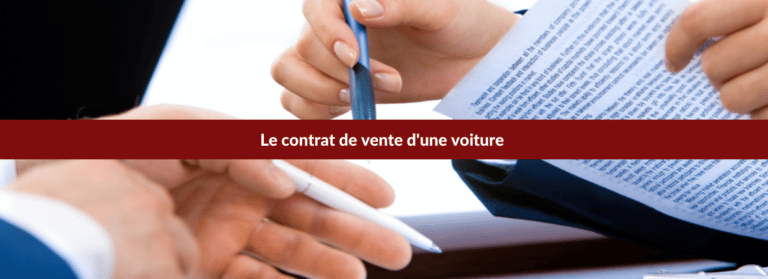 contrat de vente voiture