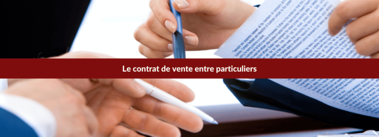 contrat de vente particuliers