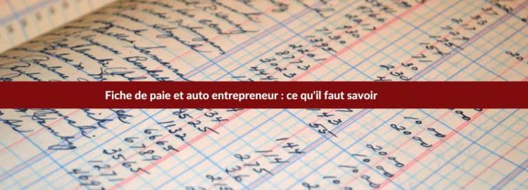 fiche de paie auto entrepreneur