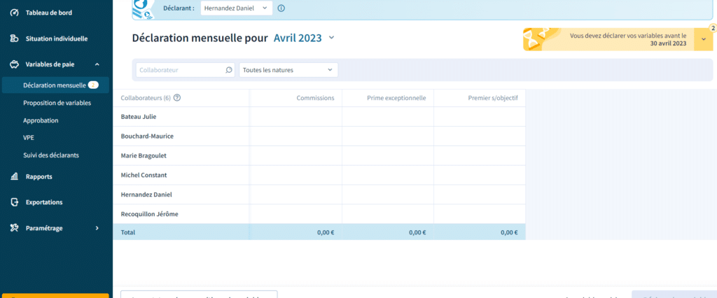 Le choix des variables de la paie sur le logiciel Pagga testé par le blog du dirigeant