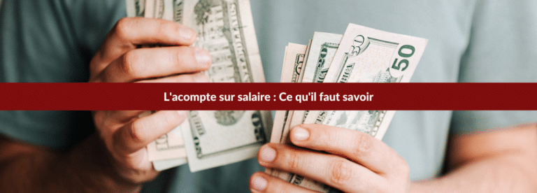 acompte sur salaire