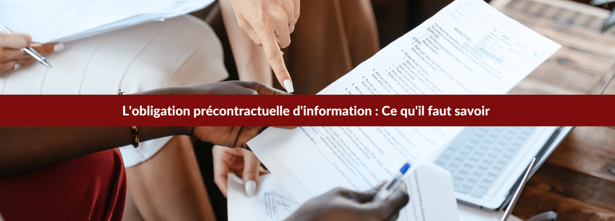 obligation précontractuelle d'information