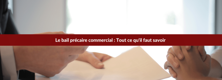 bail précaire commercial