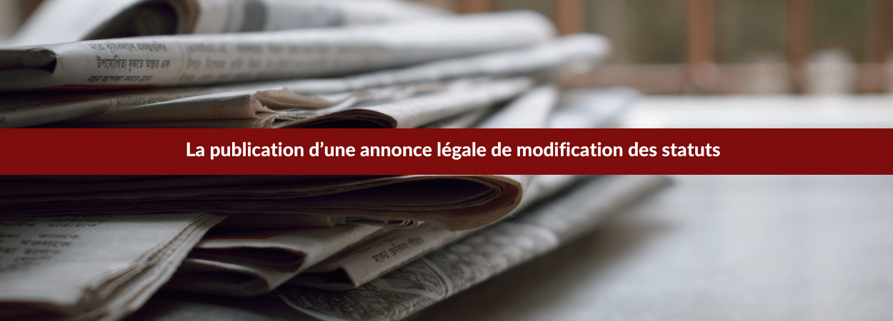 annonce légale modification statuts