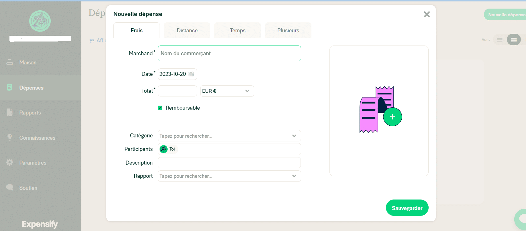 La création d'une note de frais avec le logiciel Expensify sur Le blog du dirigeant