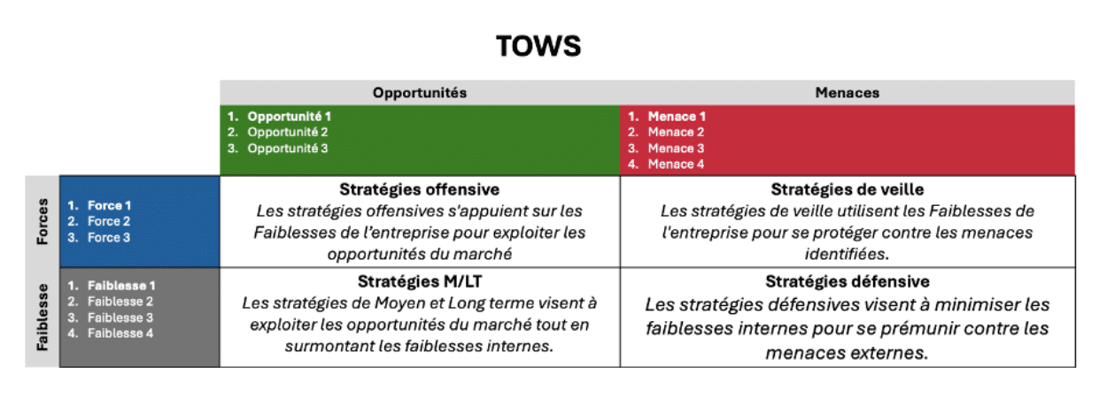 Matrice TOWS explicatoin